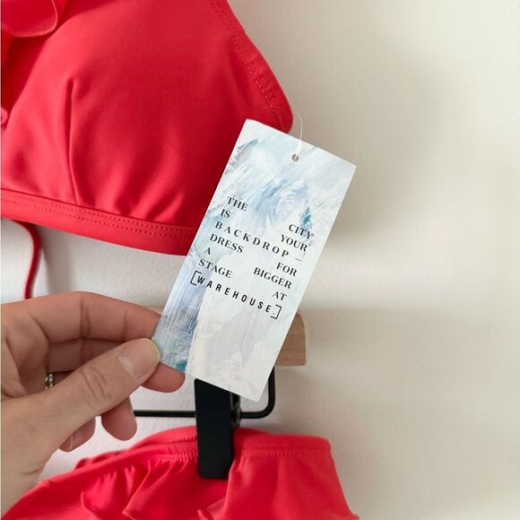 NWT Warehouse Bikini with Frill Detail in Red - Size 6 - Picture 7 of 8